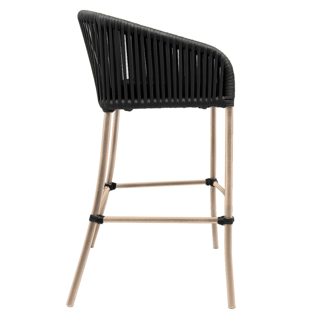 BANQUETA SANTORINI PRETO LADO BANQUETA SANTORINI PRETO LADO