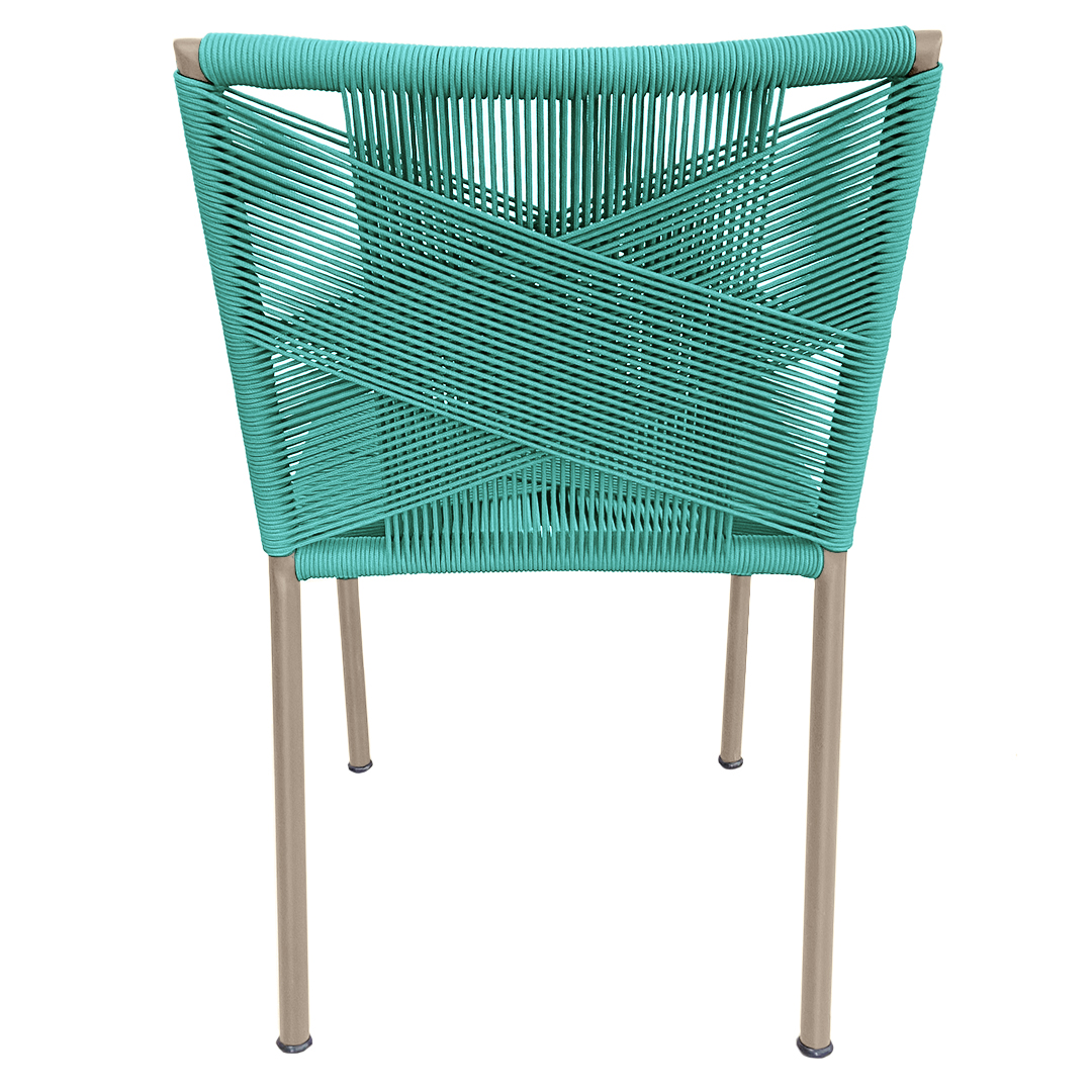 CADEIRA AMAZÔNIA AZUL TURQUESA COSTAS CADEIRA AMAZÔNIA AZUL TURQUESA COSTAS