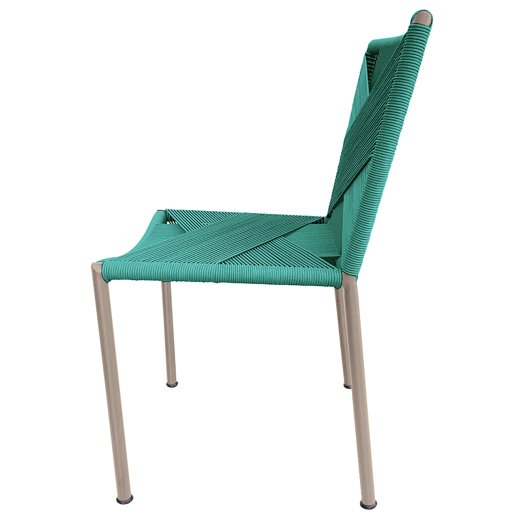 CADEIRA AMAZÔNIA AZUL TURQUESA LADO CADEIRA AMAZÔNIA AZUL TURQUESA LADO