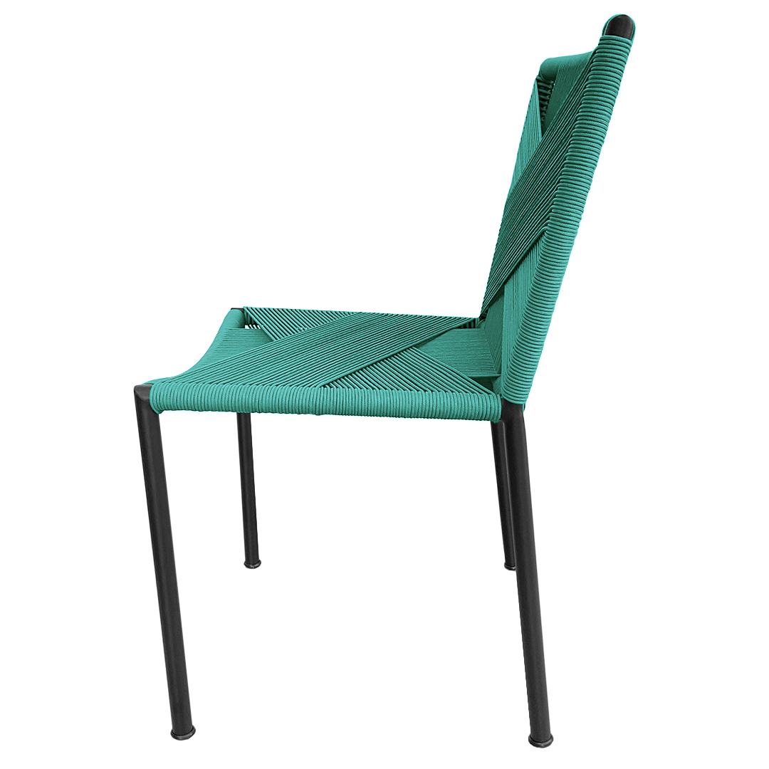 CADEIRA AMAZÔNIA VERDE TURQUESA LADO CADEIRA AMAZÔNIA VERDE TURQUESA LADO